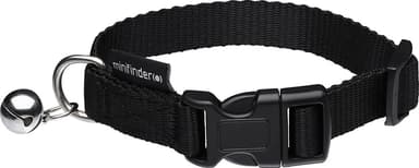 Minifinder halsband för katt med bjällra (svart)