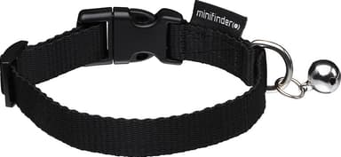 Minifinder halsband för katt med bjällra (svart)