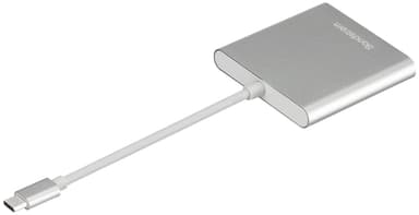 Sandstrøm USB-C multiadapter (silver)