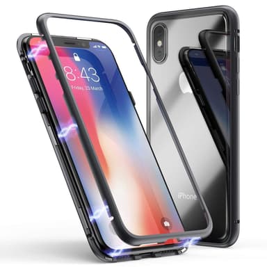 iPhone XS Max skal Glas/Metall Svart