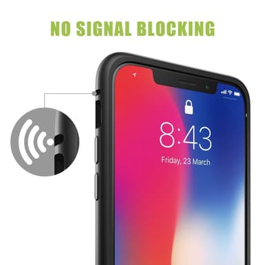 iPhone XS Max skal Glas/Metall Svart