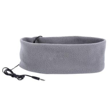 Pannband med inbyggda hörlurar - ljusgrå