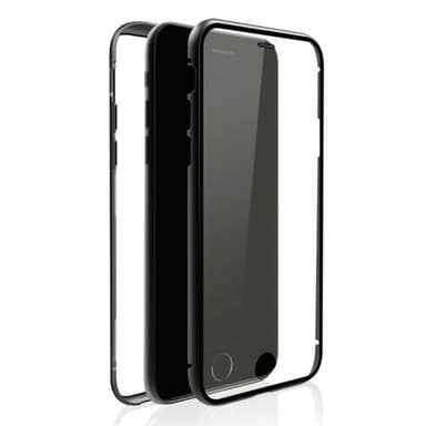 Black Rock iPhone 7/8/SE Skal 360° Real Glass Case Svart Transparent