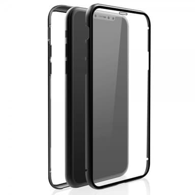 Black Rock iPhone 11 Pro Skal 360° Real Glass Case Svart Transparent