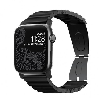 NOMAD Apple Watch 42/44mm/Apple Watch Ultra Armband Titanium Band Svart