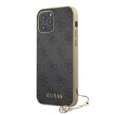 Guess iPhone 12/iPhone 12 Pro Skal 4G Charms Grå