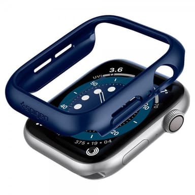 Spigen Apple Watch (Series 4/5/6/SE) 44mm Skal Thin Fit Metallic Blue