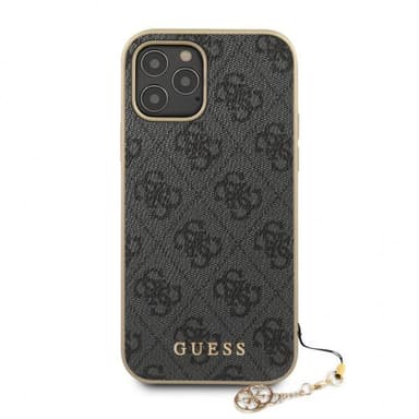 Guess iPhone 12/iPhone 12 Pro Skal 4G Charms Grå