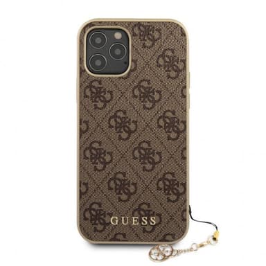 Guess iPhone 12/iPhone 12 Pro Skal 4G Charms Brun