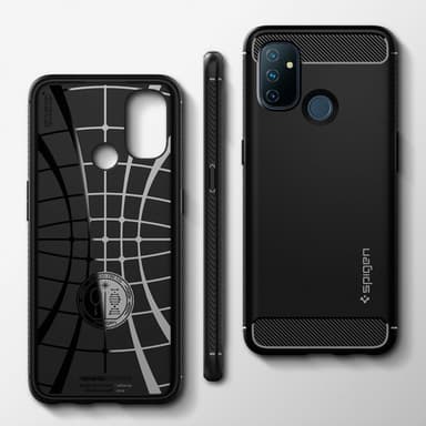 Spigen OnePlus Nord N100 Skal Rugged Armor Matte Black