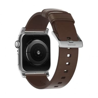 NOMAD Apple Watch 38/40/41mm Armband Modern Strap Silver/Rustic Brown