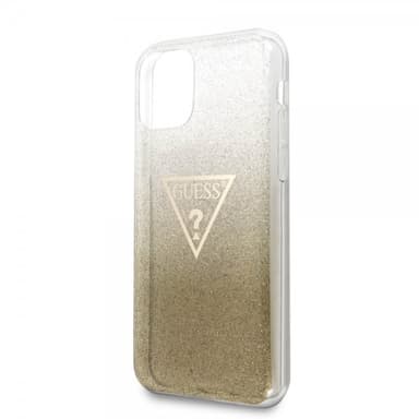 Guess iPhone 11 Pro Skal Solid Glitter Cover Guld