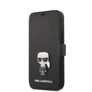 Karl Lagerfeld iPhone 12 Mini Fodral Embossed Karl Saffiano Svart