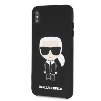Karl Lagerfeld iPhone Xs Max Skal Silikon Karl Svart