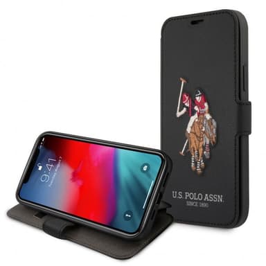 U.S. Polo iPhone 12/iPhone 12 Pro Fodral Embroidery Svart