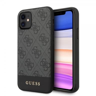 Guess iPhone 11 Skal Stripe Cover Grå