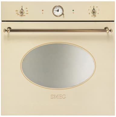 Smeg Serie Colonial Inbyggnadsugn SFP805PO (gräddvit/mässing)