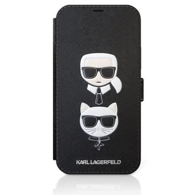 Karl Lagerfeld iPhone 12 Mini Fodral Saffiano Karl & Choupette Svart