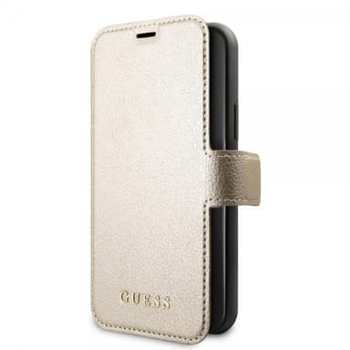 Guess iPhone 11 Pro Fodral Lädertextur Guld