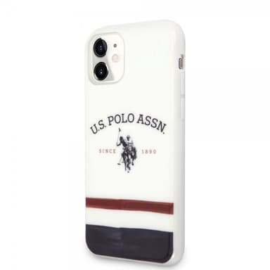 U.S. Polo iPhone 11 Skal Tricolore Vit