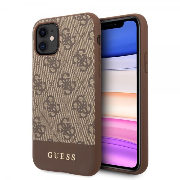 Guess iPhone 11 Skal Stripe Cover Brun