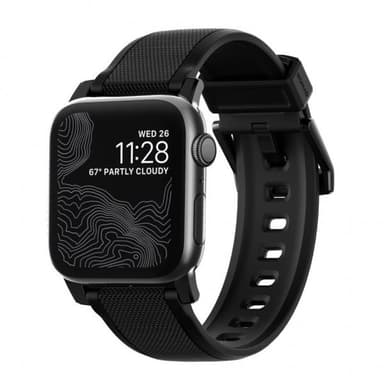 NOMAD Apple Watch 42/44mm/Apple Watch Ultra Armband Rugged Strap Svart