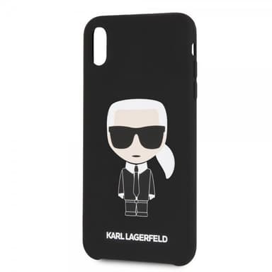 Karl Lagerfeld iPhone Xs Max Skal Silikon Karl Svart