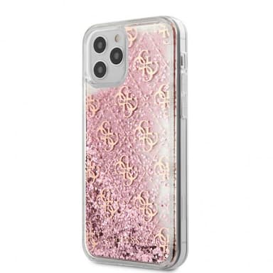 Guess iPhone 12 Pro Max Skal Liquid Glitter Rosa