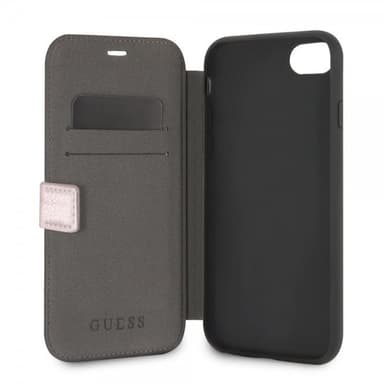 Guess iPhone 7/8/SE Fodral Iridescent Book Case Roseguld