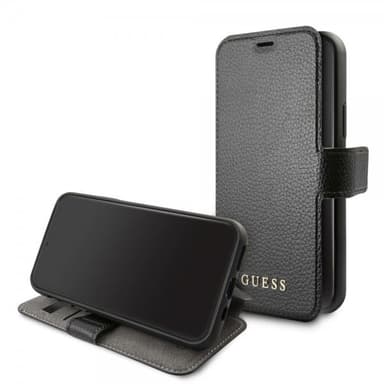 Guess iPhone 11 Pro Max Fodral Lädertextur Svart