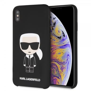 Karl Lagerfeld iPhone Xs Max Skal Silikon Karl Svart
