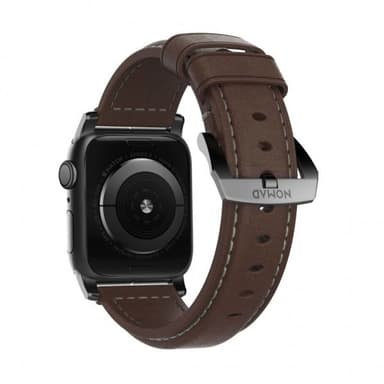 NOMAD Apple Watch 40/38mm Armband Traditional Strap Svart/Rustic Brown