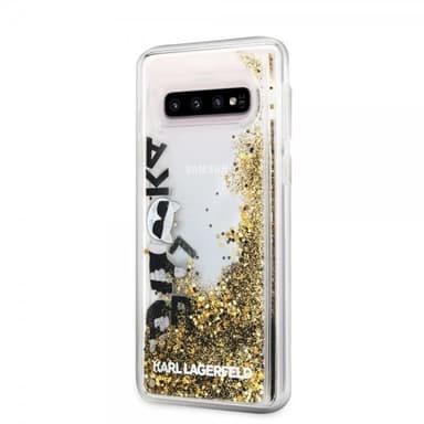 Karl Lagerfeld Samsung Galaxy S10 Skal Hårdplast Guld Glitter Transparent