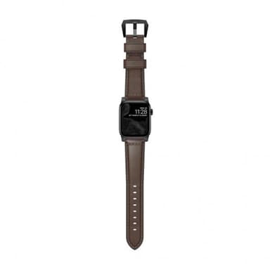 NOMAD Apple Watch 40/38mm Armband Traditional Strap Svart/Rustic Brown