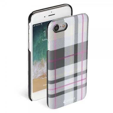 Krusell iPhone 7/8/SE Skal Limited Cover Plaid Light Grey