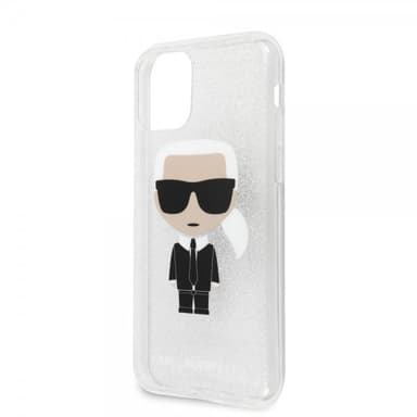 Karl Lagerfeld iPhone 11 Pro Max Skal Iconic Glitter Cover Silver