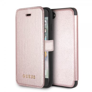 Guess iPhone 7/8/SE Fodral Iridescent Book Case Roseguld