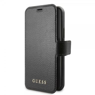 Guess iPhone 11 Pro Max Fodral Lädertextur Svart