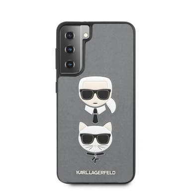 Karl Lagerfeld Samsung Galaxy S21 Plus Skal Saffiano Karl & Choupette Silver