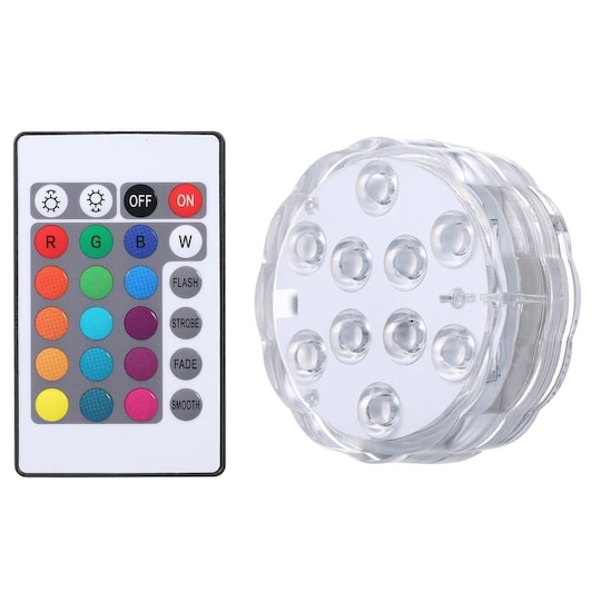RGB LED-lampa 16 färger med fjärrkontroll (24)