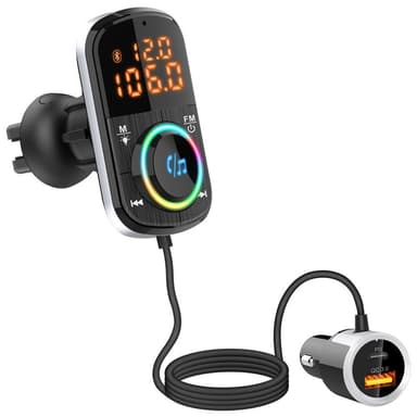 FM-sändare USB MP3 Bluetooth PD/QC för bilen