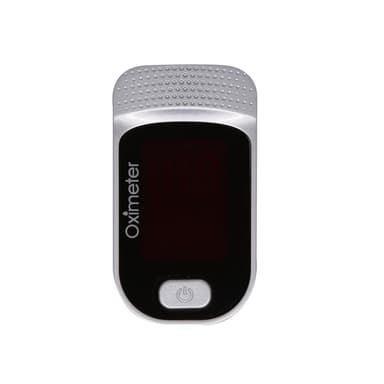Pulsoximeter som mäter syresättning och puls via finger Silver