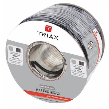 TRIAX Nätverkskabel CAT6 UTP PE 100m Svart