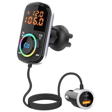 FM-sändare USB MP3 Bluetooth PD/QC för bilen