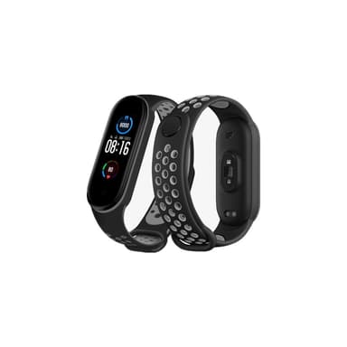 Xiamoi Mi Band 5 armband silikon Svart/Grå