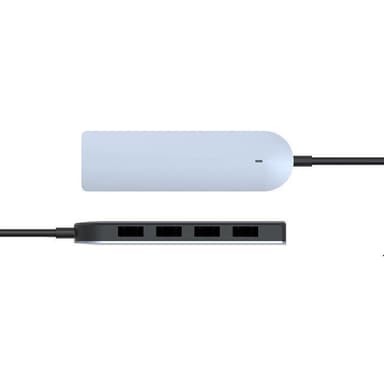USB 3.0 hub med 4 portar (USB-C-hane) aluminium