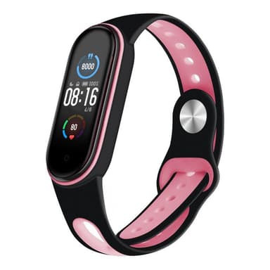 Xiamoi Mi Band 5 armband silikon Svart/Rosa