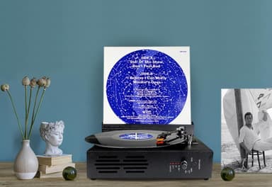 Portabel vinylspelare med bluetooth Svart