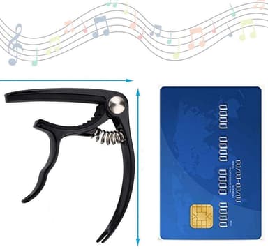 Universell gitarr capo - Svart