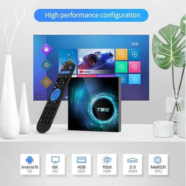 6K Android 10.0 HD Smart TV Box 2GB + 64GB